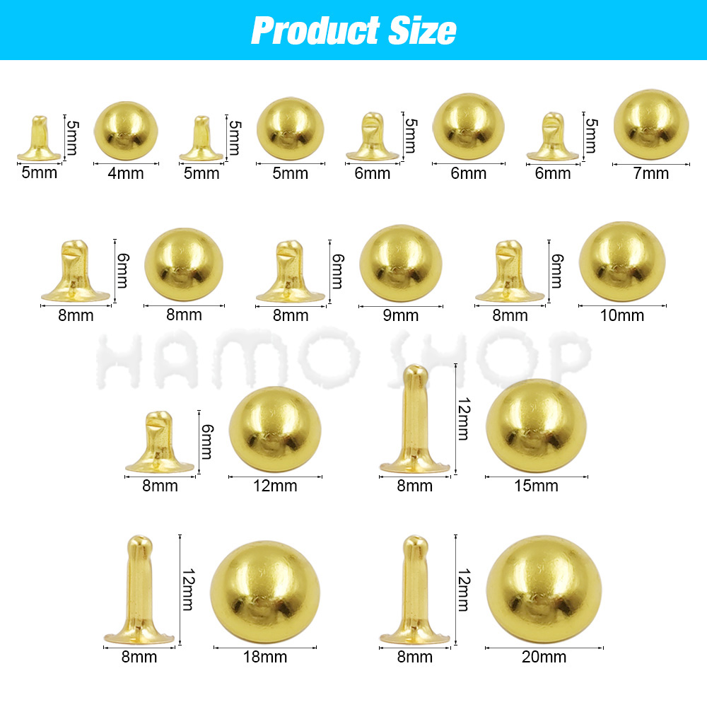 Metal Dome Cap Rivets Studs Ro - Rivet Setter Tool ulasan dan harga