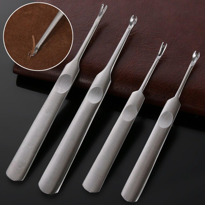 4pcs U+V Shaped Leather Stitch - Groover Stitching Tool ulasan dan harga