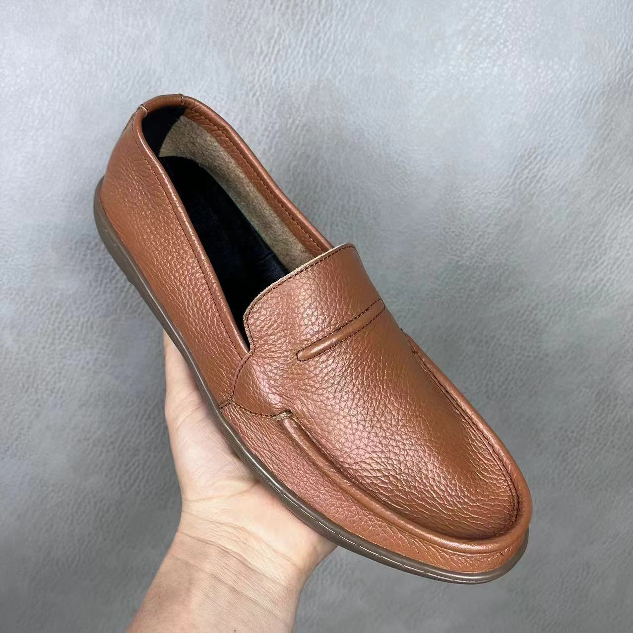Low-Top Round Toe Men's Leathe - Leatherwork Designs ulasan dan harga