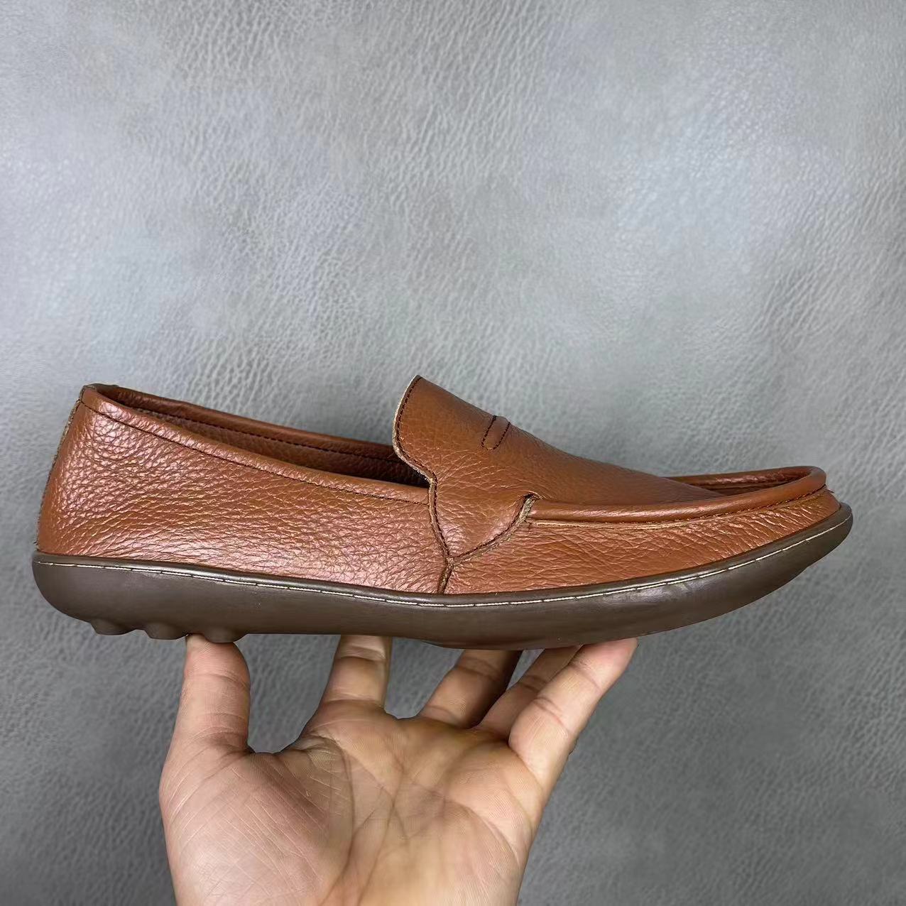 Low-Top Round Toe Men's Leathe - Leatherwork Designs ulasan dan harga