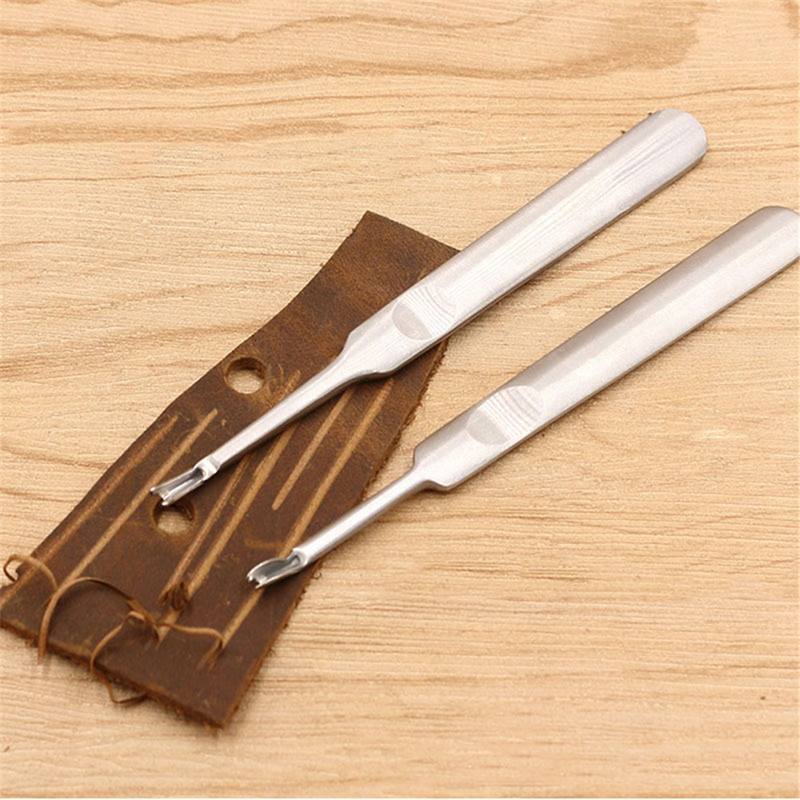 (.) 2Pcs Leather Leathercraft  - Groover Stitching Tool ulasan dan harga